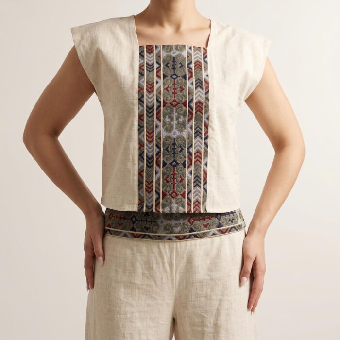 ست تاپ و شلوار لینن با الیاف طبیعی--- Linen Set With Natural Fiber