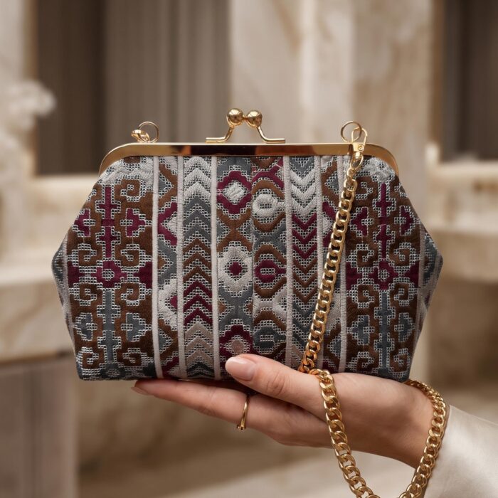 کیف دهانه فلزی --- kiss lock frame bag