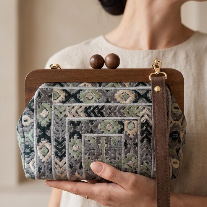 clasp frame bag --- کیف دهانه چوبی
