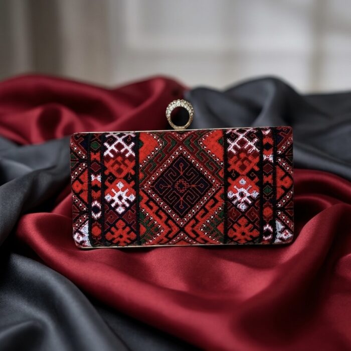 کیف کلاچ مدل لوزی قرمز --- red clutch bag